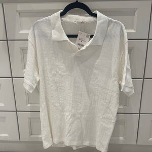 Zara White Polo Shirt